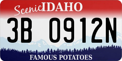 ID license plate 3B0912N