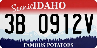 ID license plate 3B0912V
