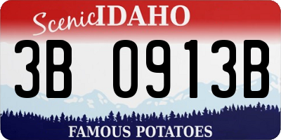 ID license plate 3B0913B