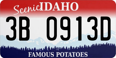 ID license plate 3B0913D
