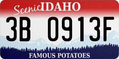 ID license plate 3B0913F