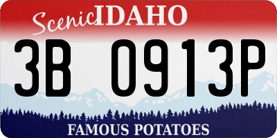 ID license plate 3B0913P