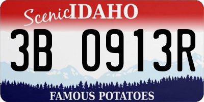 ID license plate 3B0913R