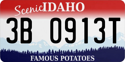 ID license plate 3B0913T