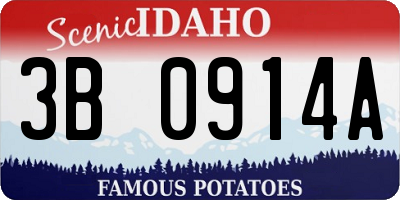 ID license plate 3B0914A
