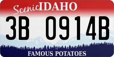 ID license plate 3B0914B