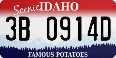 ID license plate 3B0914D