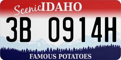 ID license plate 3B0914H