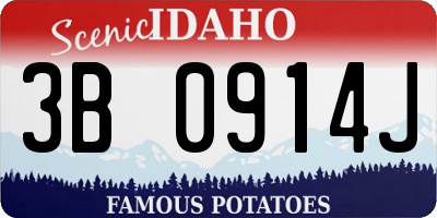 ID license plate 3B0914J