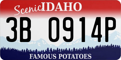 ID license plate 3B0914P