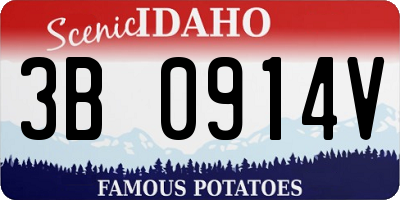 ID license plate 3B0914V