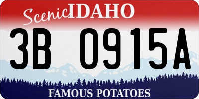 ID license plate 3B0915A