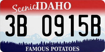 ID license plate 3B0915B