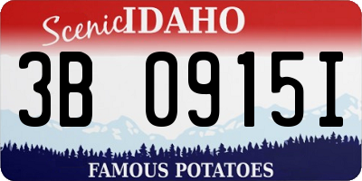 ID license plate 3B0915I