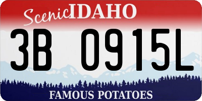 ID license plate 3B0915L
