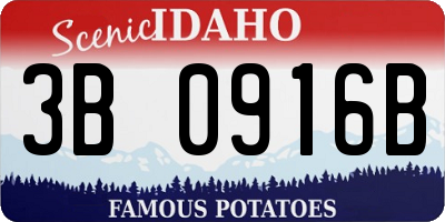 ID license plate 3B0916B