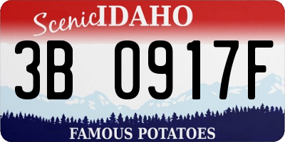 ID license plate 3B0917F