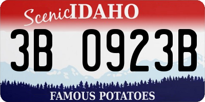 ID license plate 3B0923B