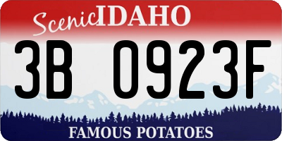 ID license plate 3B0923F