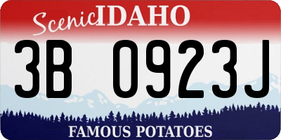 ID license plate 3B0923J