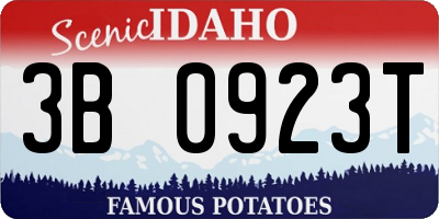 ID license plate 3B0923T