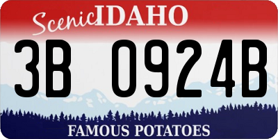 ID license plate 3B0924B