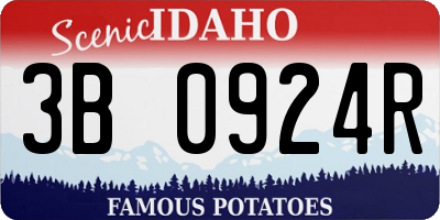 ID license plate 3B0924R