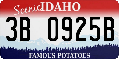 ID license plate 3B0925B