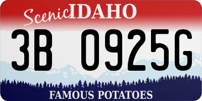 ID license plate 3B0925G