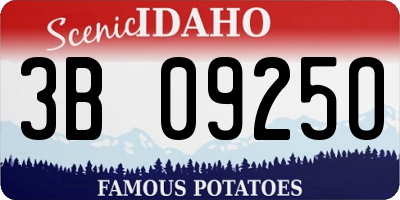 ID license plate 3B0925O