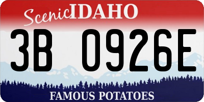ID license plate 3B0926E
