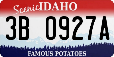 ID license plate 3B0927A