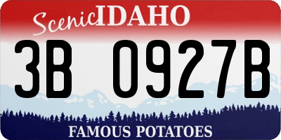 ID license plate 3B0927B