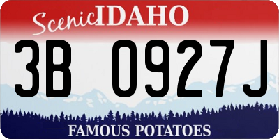 ID license plate 3B0927J
