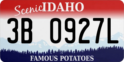ID license plate 3B0927L