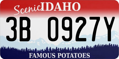 ID license plate 3B0927Y