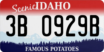 ID license plate 3B0929B
