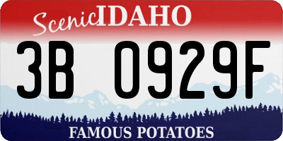 ID license plate 3B0929F