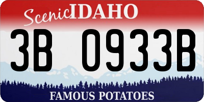 ID license plate 3B0933B
