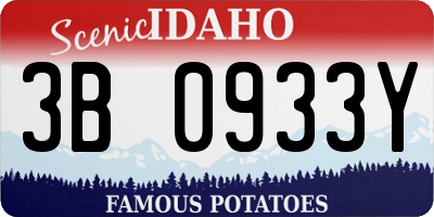 ID license plate 3B0933Y