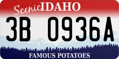 ID license plate 3B0936A