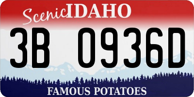ID license plate 3B0936D
