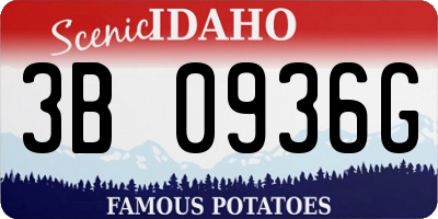 ID license plate 3B0936G