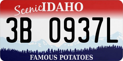 ID license plate 3B0937L