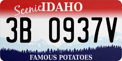 ID license plate 3B0937V