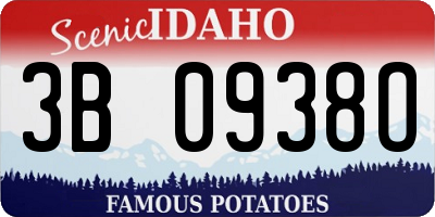 ID license plate 3B0938O