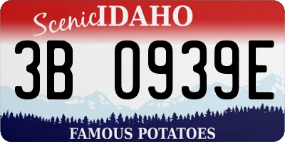 ID license plate 3B0939E