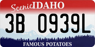 ID license plate 3B0939L