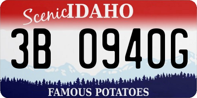 ID license plate 3B0940G