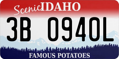 ID license plate 3B0940L